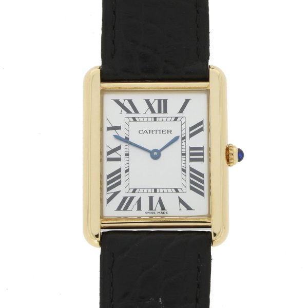 Cartier Tank Solo 18ct Gold 27mm Case Quartz Strap Watch W5200025 RW0683